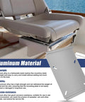 Versatile Jon Boat Bench Seat Mount Plate For Easy Side-To-Side Swivel And Quick Access, Durable aluminum mount installed on boat seat