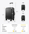 Travel Ready 20 Inch Carry On Luggage 22x14x9 Expandable Hard Shell Suitcase With Spinner Wheels Airline Approved Charcoal Metallic