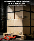 Industrial Heavy Duty Pallet Puller Clamp Kit 1 Ton 2205 Lbs with boxes in warehouse setting