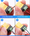 XT60 To 2 Pin Screw Terminal Connector Adapter Set for 10A Power Supply installation steps