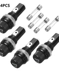 Heavy Duty 5X20MM Panel Mount Fuse Holders With Fast Blow Glass Fuse Kit Top Shelf 10A 250VAC Circuit Protection Easy Chassis Screw Cap Socket for DIY projects