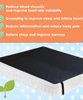 Grounding Bed Mat For Sleep Boost And Pain Relief Full Size 54 By 71 Inch with carbon leatherette on a mattress
