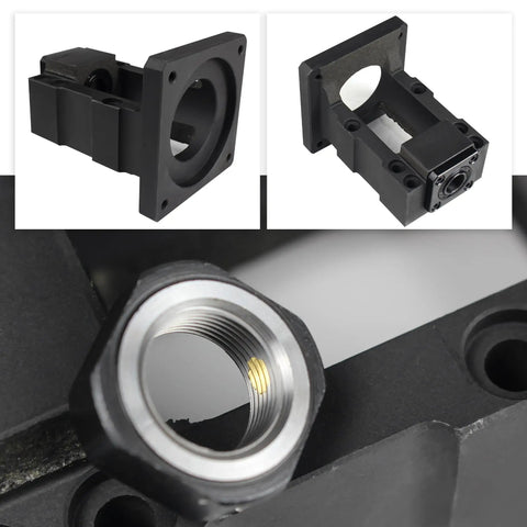 Sturdy Nema 34 Stepper Motor Mounting Bracket BK15 Ballscrew Fixed End Built For Ultra Precise Alignment Easy Install And Rock Solid Coaxial Mounting For Smooth High Torque Systems, black aluminum with bearing