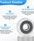 Nylon Ball Bearing Guide Pulleys 8mm By 36mm By 10mm Four Pack With Sealed 608RS Bearings, product details displayed