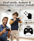 Father and son using Mini Gesture Control Drone For Kids With Remote And Dual Battery Indoor Outdoor RC Aircraft Pocket Size Micro Drone