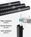 Alloy Bike Seat Post 350mm For MTB Road BMX And Fixed Gear, multiple seat posts shown with caliper measuring diameter