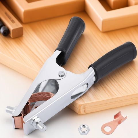 Heavy Duty 500A Welding Ground Clamp With Electroplated Copper Earth Clip For Pro Grade Welders And DIY Projects Durable Rubber Handle
