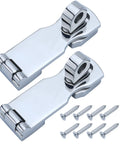 Marine Grade Door Hasp Anti Rattle Boat Latches With Turning Padlock Eye Mount 316 Stainless Steel Heavy Duty Hatch Latch Pack of 2