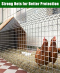 Heavy Duty Galvanized Wire Mesh Roll Shut Out Unwanted Critters in chicken pen, 19 gauge steel, 24 inch height, secure barrier.