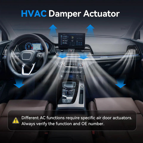 HVAC Damper Actuator in vehicle interior, showing airflow control, compatible with Factory Spec Blend Door Actuator Heater Damper Servo Assembly Drops Right Into 2007 To 2021 Toyota Tundra Dashboard Straight Up No Sweat Fix Keeps You Comfy Daily.
