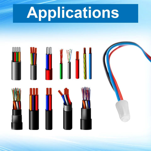 40pcs high-temperature ceramic wire connectors set, front view, insulated porcelain twist caps for ovens/heaters