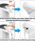 Diagram showing Water Bottle Pump Dispenser for 5 Gallon Jugs with manual pump on/off button, automatic drinking mode.