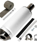 Universal 1.1 Inch Slip On Exhaust Muffler Silencer for Dirt Bikes Mini Bikes ATVs Go Karts Quad 28mm Outlet with accessories