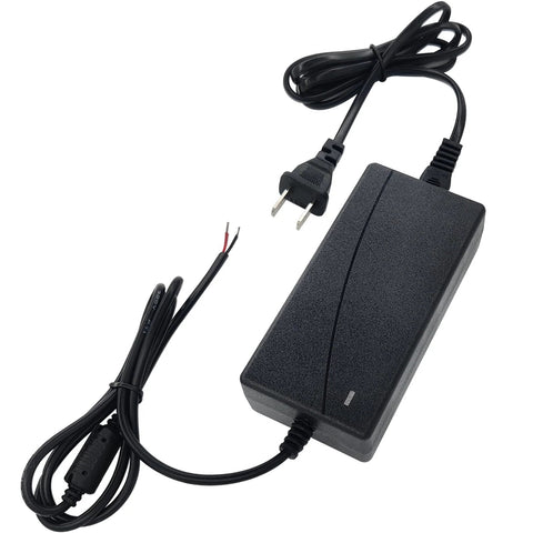 Black AC/DC power adapter with 100-240V input and 12V DC 5A output for 12V actuators and motors.