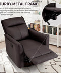 Soft Back Swivel Rocker Recliner Glider Chair For Living Room And Nursery, 360 Degree Spin With 30 Degree Glide in Dark Brown
