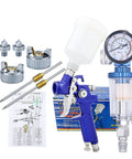 Badass Pro Hvlp Spray Gun Workhorse With Built In Regulator For Car Painting 0.8 And 1.0Mm Gravity Feed Airbrush Kit 125Ml Cup set