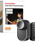 Ultra Touch Smart Door Lock With Keypad And Fingerprint, App Remote Control With Built In WiFi, box and components shown