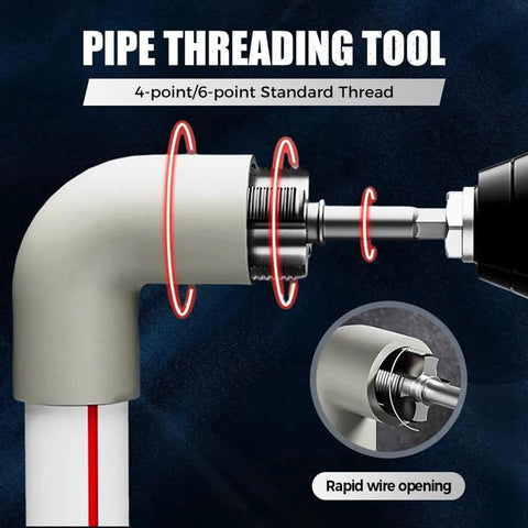 Dual Function Pipe Threading Tool For Plastic Pipes With Internal And External Threads In One Seamless Operation Half Inch And Three Quarter