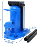 Beast Mode Rock Solid Heavy Duty Hydraulic Toe Jack With 10 Ton Lifting Capacity, 12.67in tall, blue steel construction