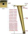 Heavy Duty Adjustable Metal Table Legs Totally Foolproof DIY Replacement Furniture Feet With Pre Drilled Hardware Quick Swap Design For Couches Desks Nightstands And Dining Surfaces dimensions and specifications