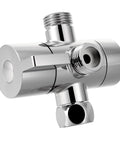 Shower Arm Diverter Chrome Finish With Two Independent Outlets And One Shared, 1/2 Inch IPS Connection, Durable Metal