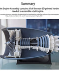 Jet Engine Model Components Kit For Bambu Lab Makerworld MH006 jet engine assembly with exposed parts and hardware