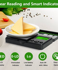 Portable Digital Pocket Scale 0.01 to 1000 g Precision Gram Scale With 7 Units And Tare Function LCD Display Backlit with cheese