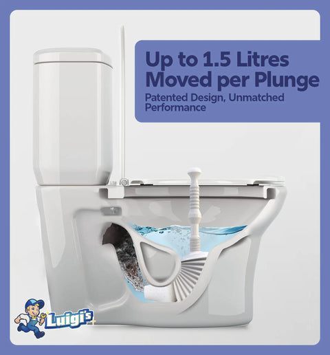 Heavy Duty Toilet Plunger With Long Sturdy Handle And Secure Grip For Deep Clogs Unclogger In Toilet Cross-section