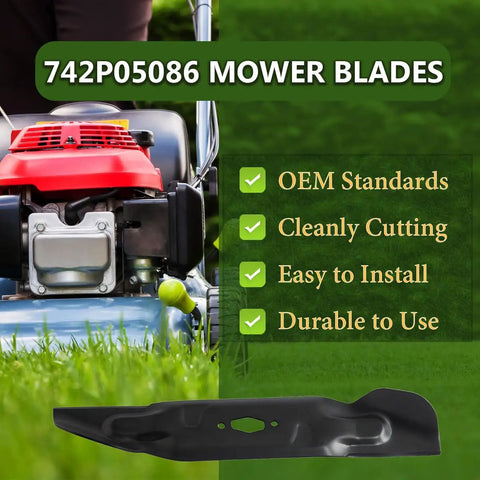 Ultra High Lift Bagging Blade Set For 54 Inch Zero Turn Mowers Heavy Duty Replacement 74205086 CMXGZAM110194 shown with mower