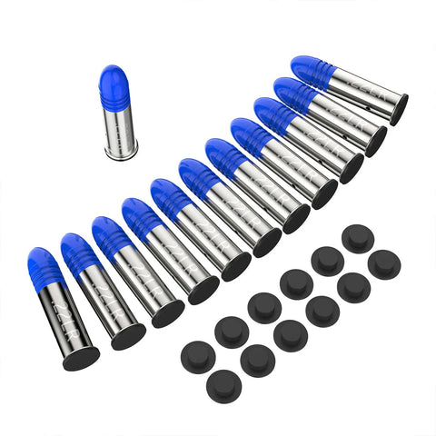 22LR Snap Caps Training Rounds Pack for Safe Loading and Firing Practice Realistic Dummy Cartridges with Blue and Silver Finish