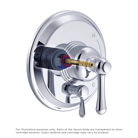 Ceramic Check Valve With Pressure Balance Cartridge Replacement For Bathroom Faucets Brass Body Ceramic Disc Cartridge.