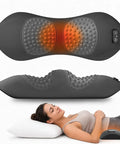 Sudahia 3in1 Electric Back Massager With Heat Vibration And Traction Lumbar Support Pillow For Bed And Chair showing heated massage cushion