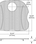 Technical illustration of Stainless Steel Bottom Grid For Sinks LKWOBG2118SS showing dimensions and design details.