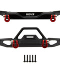 Beefed Up Front And Rear CNC Aluminum Bumper Upgrade For Axial SCX30 C10 Bronco One Thirtieth RC Crawler Fits Stock Body, shown with screws