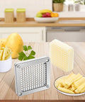 Replacement Chopper Blade Set One Quarter Inch For Even Cuts, 3 Piece French Fry Blade Assembly with potatoes and fries