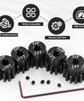 OGRC Steel Hardened 32P Pinion Gears Set 10T 11T 12T 13T 14T With 3.175mm Shaft For Traxxas Arrma HSP HPI Axial Tamiya Losi RC Cars