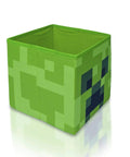Creeper Themed Storage Cube Organizer For Kids Room 10 Inch Square Bin Minecraft Inspired Cubbies Cube Organizer Wall Mount