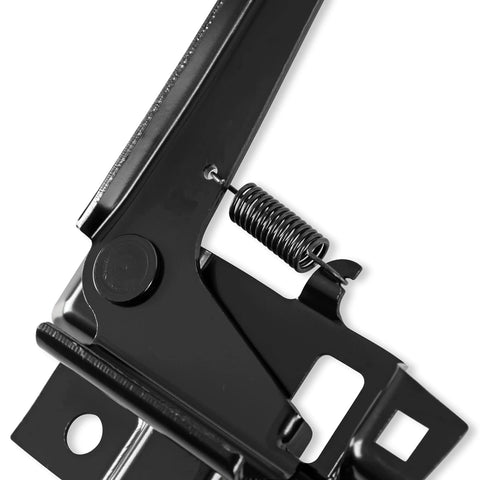 Brothers Trucks 04-314 hood catch release assembly, black metal with coil spring, close-up view