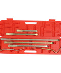 7 Piece Auto Body Repair Pry Bar Set With Curved And Straight Rods For Dent Removal On Cars And Trucks Paint Safe Kit