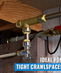 Angle Stop Valve Pack Twenty Five No Lead Brass Push To Connect One Half By Three Eighth Inch Compression Water Shutoff Valve installed