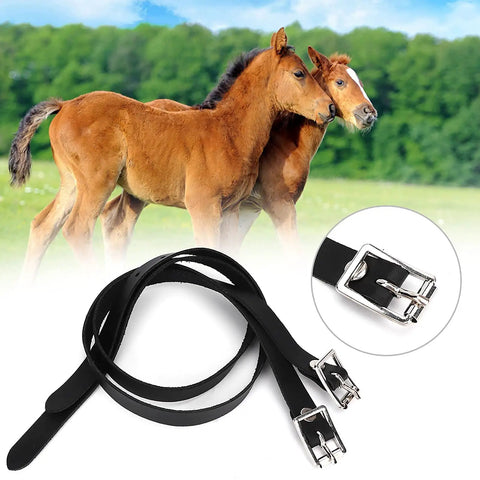 Two Pack Adjustable Leather Spur Straps For Western Boots, Durable PU Outer Layer With Soft Faux Leather Inner