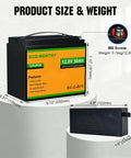 Beefy 12V 50Ah LiFePO4 Trolling Battery With 4A Smart Charger Long Lasting Boat Power Up To 15000 Cycles Replacement For AGM
