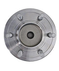 Heavy Front Wheel Bearing And Hub Assembly For 2018 To 2020 Ford F150 Rwd top view showing bolt holes and smooth finish.