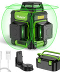 Green Laser Level 360 Self Leveling With Rechargeable Battery 3x360 Degree Cross Line And 3D Layout Tool For Construction GF03CG
