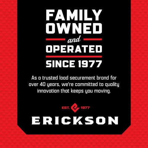 No Nonsense Retractable Ratcheting Tie Down Straps 2 Pack Black 1 In X 6 Ft With Vinyl Coated Hooks promotional image showing family owned brand commitment