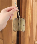 Installing 4 Pack 3.5 Inch Door Hinge Pins For Interior Wood Doors Replacement Hinges With Round Corner Design on wooden door.
