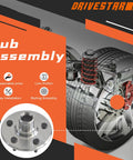 Rear Wheel Hub Bearing Pair For Lincoln Aviator 2003 To 2005, Mercury Mountaineer 2002 To 2010, Ford Explorer 2002 To 2010, Explorer Sport 2002 To 2003, And Explorer Sport Trac 2007 To 2010 Without ABS 521000 With Japanese Bearing Grease shown in assembly diagram with close-up of hub part.