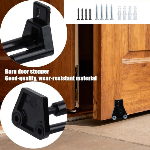 Two Pack Sliding Barn Door Floor Guides For Bottom Track Adjustable Roller With Screws And Expansion Tubes