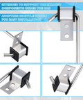 Heavy Duty Stainless Steel Exhaust Hanger Kit Universal Four Pack Three Eighths Inch Rod Eleven Inch Long Weld On Brackets