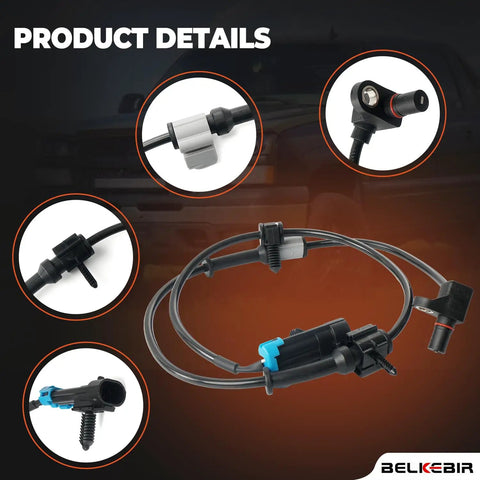 Direct Quick Swap Front Abs Wheel Speed Sensor Pair For Chevy Silverado Tahoe Suburban Avalanche With Snug Harnesses And Zero Brake Drama For Smooth Daily Cruising close-up showing connectors and harness design
